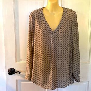 Lex & Madison Longsleeve Tunic Length Blouse Sz S